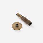 Delphi - Knurled Brushed Nickel Brass Door Stop - Architectural Hardware - Knurled Brushed Nickel Brass Door Stop