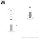 Athens - Brushed Nickel Brass Door Stop - Architectural Hardware - Brushed Nickel Brass Door Stop