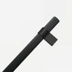 Midas - Matte Black Brass Linear Knurled Handle - Architectural Hardware - Matte Black Brass