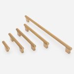 Genoa - Knurled Brushed Brass Handle - Architectural Hardware - Genoa Knurled Brushed Brass Handle