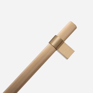 Midas - Matte Black Brass Linear Knurled Handle - 163mm