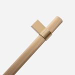 Midas - Matte Black Brass Linear Knurled Handle - 163mm