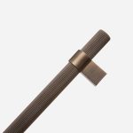 Midas - Matte Black Brass Linear Knurled Handle - 163mm