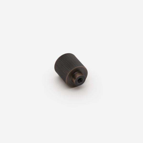 Midas - Matte Black Brass Linear Knurled Handle - 163mm