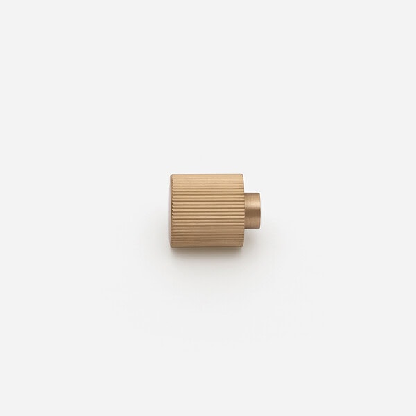 Midas - Matte Black Brass Linear Knurled Handle - 163mm