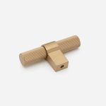 Midas - Matte Black Brass Linear Knurled Handle - 163mm