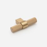 Midas - Matte Black Brass Linear Knurled Handle - 163mm