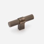 Midas - Matte Black Brass Linear Knurled Handle - 163mm