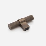 Midas - Matte Black Brass Linear Knurled Handle - 163mm