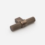 Midas - Matte Black Brass Linear Knurled Handle - 163mm