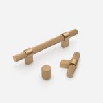 Midas - Matte Black Brass Linear Knurled Handle - 163mm