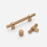 Midas - Matte Black Brass Linear Knurled Handle - 163mm