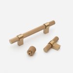 Midas - Matte Black Brass Linear Knurled Handle - 163mm