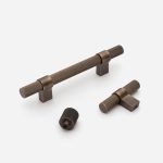 Midas - Matte Black Brass Linear Knurled Handle - 163mm