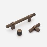 Midas - Matte Black Brass Linear Knurled Handle - 163mm