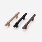 Midas - Matte Black Brass Linear Knurled Handle - 163mm