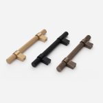 Midas - Matte Black Brass Linear Knurled Handle - 163mm