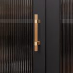 Midas - Matte Black Brass Linear Knurled Handle - 163mm