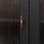 Midas - Matte Black Brass Linear Knurled Handle - 163mm