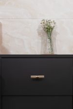 Midas - Matte Black Brass Linear Knurled Handle - 163mm