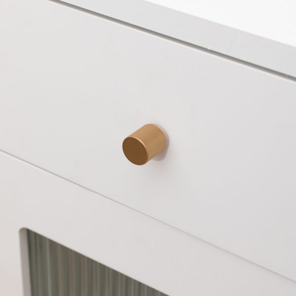 Midas - Matte Black Brass Linear Knurled Handle - 163mm