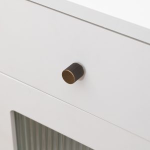 Midas - Matte Black Brass Linear Knurled Handle - 163mm