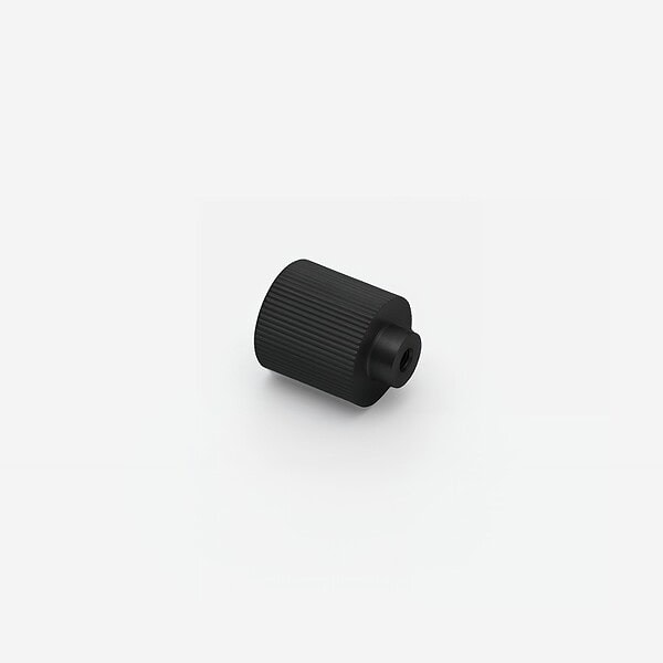 Midas - Matte Black Brass Linear Knurled Handle - Architectural Hardware - Matte Black Brass