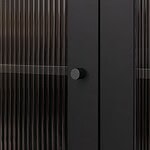 Midas - Matte Black Brass Linear Knurled Handle - Architectural Hardware - Matte Black Brass