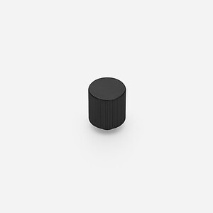 "Black cylindrical rubber stopper – top view"