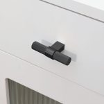 Midas - Matte Black Brass Linear Knurled Handle - Architectural Hardware - Matte Black Brass