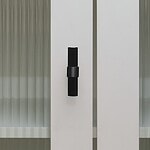 Midas - Matte Black Brass Linear Knurled Handle - Architectural Hardware - Matte Black Brass