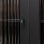 Midas - Matte Black Brass Linear Knurled Handle - Architectural Hardware - Matte Black Brass