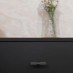 Midas - Matte Black Brass Linear Knurled Handle - Architectural Hardware - Matte Black Brass