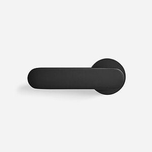 Munich - Matte Black Brass Lever Handle - Architectural Hardware - Matte Black Brass Lever Handle