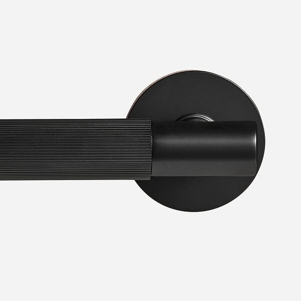 Sheffield - Matte Brass Lever Handle - Architectural Hardware - Matte Black Brass Lever Handle