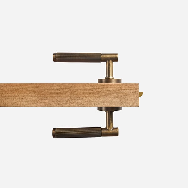 Sheffield - Matte Brass Lever Handle - Architectural Hardware - Matte Black Brass Lever Handle