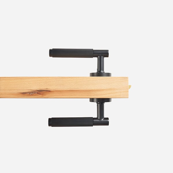 Sheffield - Matte Brass Lever Handle - Architectural Hardware - Matte Black Brass Lever Handle