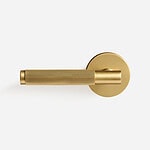 Sheffield - Matte Brass Lever Handle - Architectural Hardware - Matte Black Brass Lever Handle