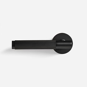 Sheffield - Matte Brass Lever Handle - Architectural Hardware - Matte Black Brass Lever Handle