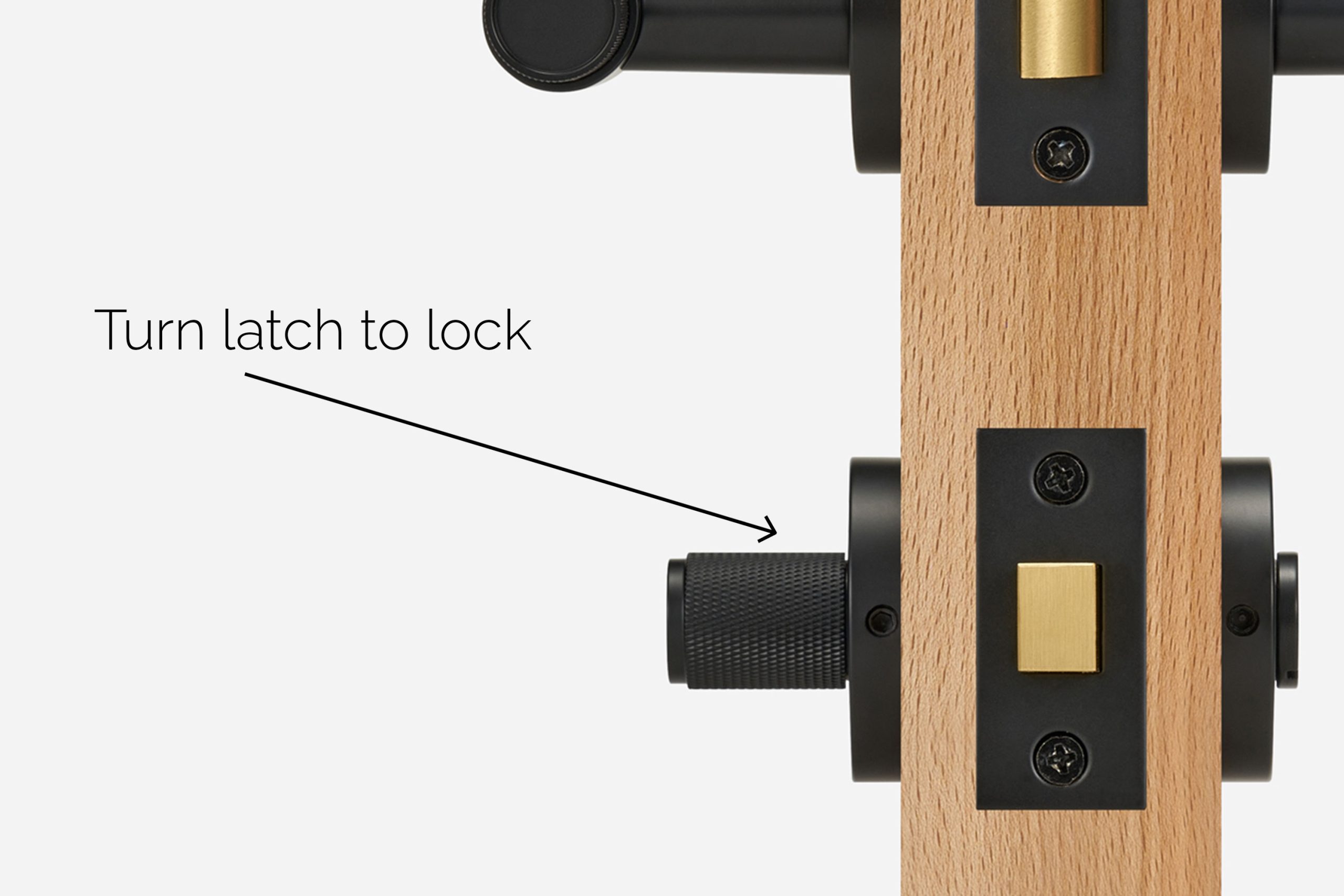 Door Handle Information 4 Turn Latch Privacy Set Handle