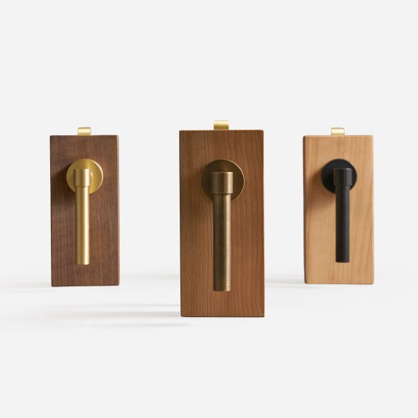 Brescia - Matte Black Brass Lever Handle - Architectural Hardware - Matte Black Brass Lever Handle
