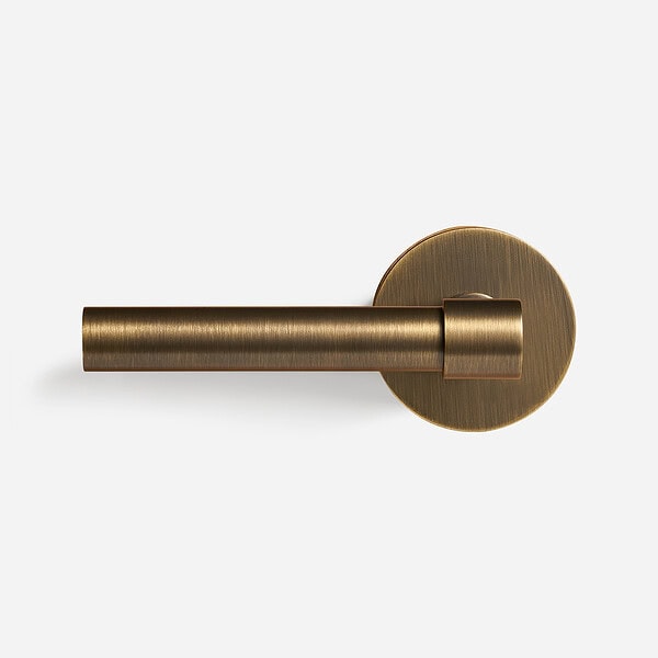 Brescia - Matte Black Brass Lever Handle - Architectural Hardware - Matte Black Brass Lever Handle