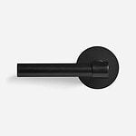 Brescia - Matte Black Brass Lever Handle - Architectural Hardware - Matte Black Brass Lever Handle