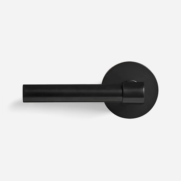 Brescia - Matte Black Brass Lever Handle - Architectural Hardware - Matte Black Brass Lever Handle