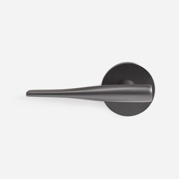 Glasgow - Gunmetal Brass Lever Handle - Door Handles - Matte Black Brass Lever Handle