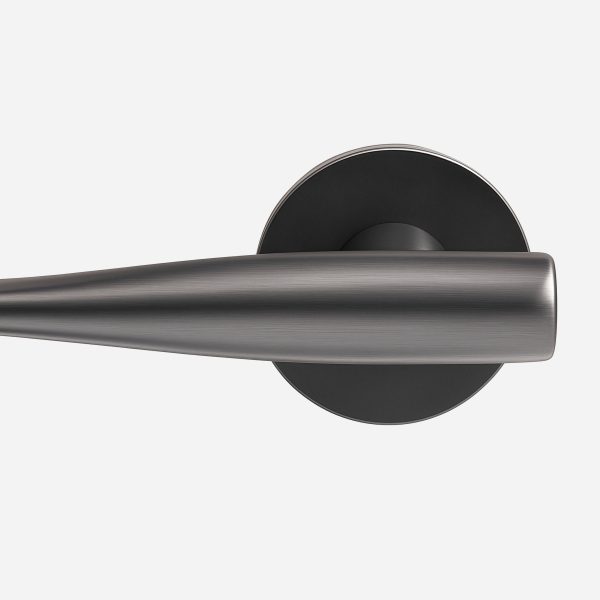 Glasgow - Gunmetal Brass Lever Handle - Door Handles - Matte Black Brass Lever Handle