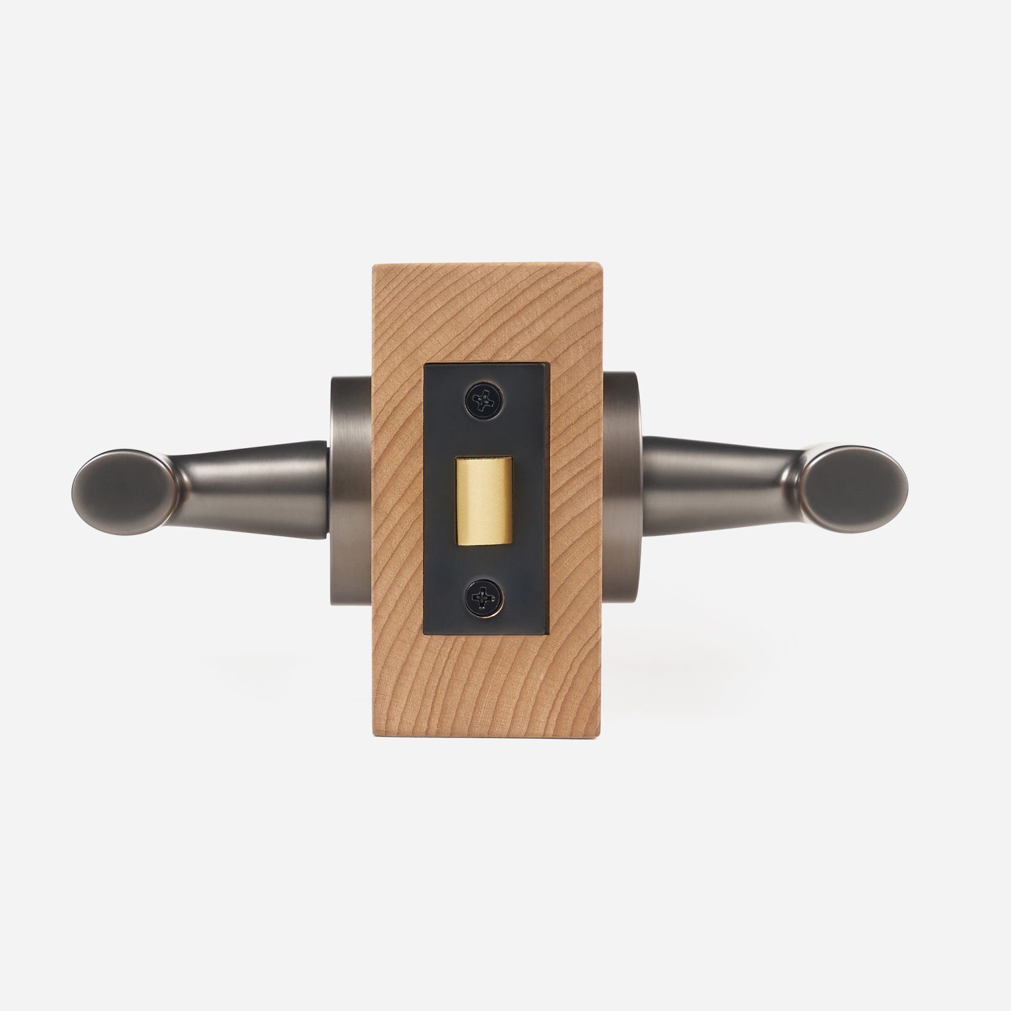 Glasgow - Gunmetal Brass Lever Handle - Door Handles - Matte Black Brass Lever Handle