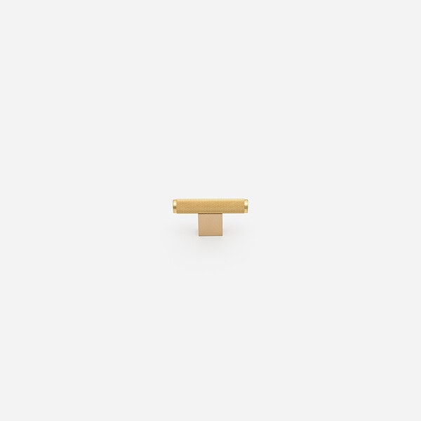 Lecce - Knurled Matte Black Brass Handle - Architectural Hardware - Matte Black Brass
