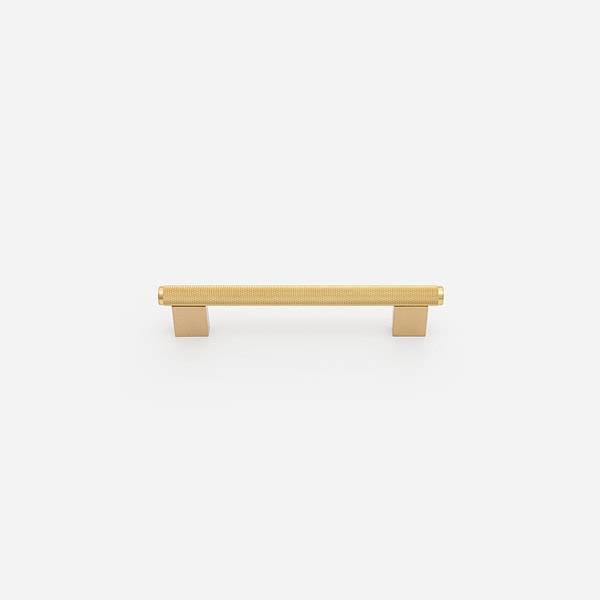 Lecce - Knurled Matte Black Brass Handle - Architectural Hardware - Matte Black Brass