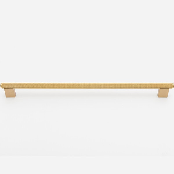 Lecce - Knurled Matte Black Brass Handle - Architectural Hardware - Matte Black Brass